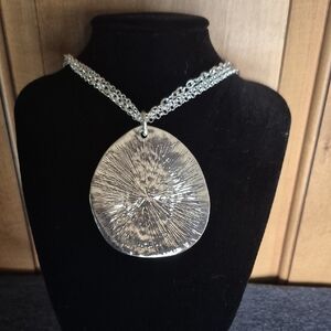 Chico's Textured Silver Necklace